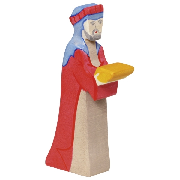 Holztiger - 80293 - Krippenfigur, Weihnachten, heilige 3 Könige, Caspar 2, Holz, 14,5cm