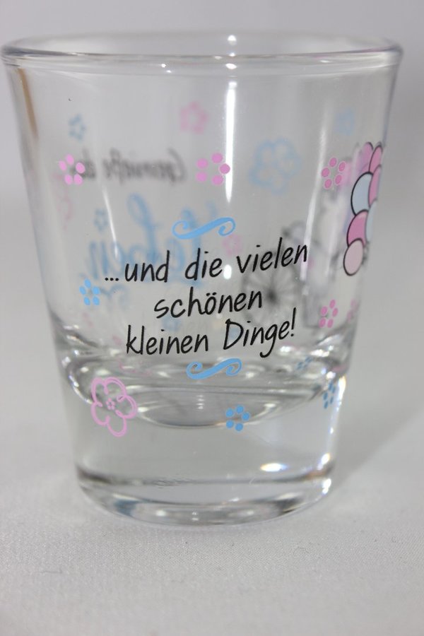 Sheepworld - 46789 - Schnapsglas, Glas, Genieße das Leben und die vielen schönen kleinen Dinge, 6cm