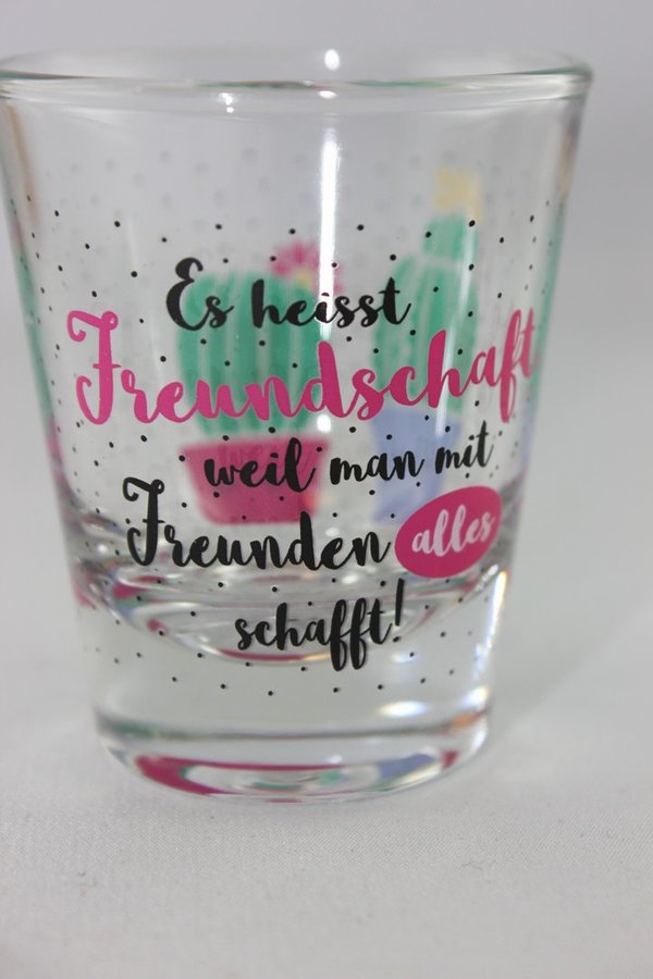 Sheepworld - 46793 - Schnapsglas, Glas, Es heißt Freundschaft weil man mit Freunden alles schafft