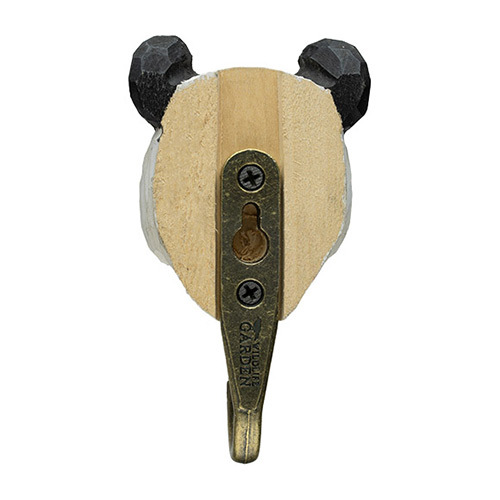 Wildlife Garden - WG4531 - Kleiderhaken, Panda, Holz, geschnitzt, 12cm